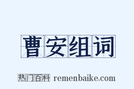 曹安组词是什么意思的图片
